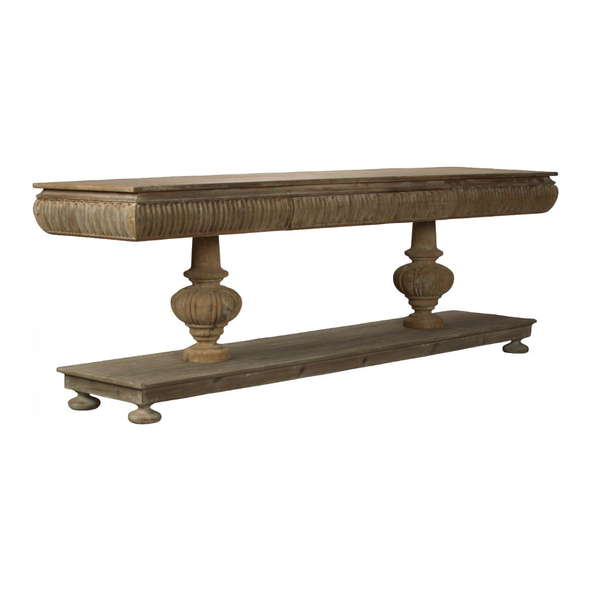 Carved Console Table with Drawers