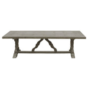 Fiberglass dining table with a sculptural intersecting base