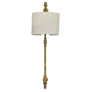 Wall sconce with classic metal frame and clean white shade