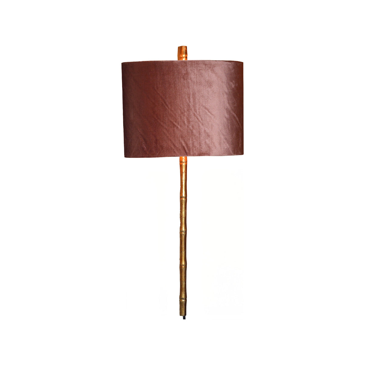 Madison wall sconce with vertical metal stem and cylindrical shade