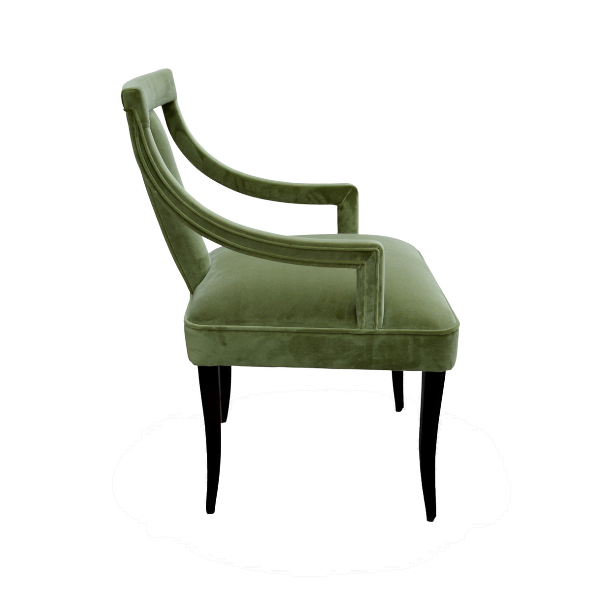 Arm Chair in Green Velvet