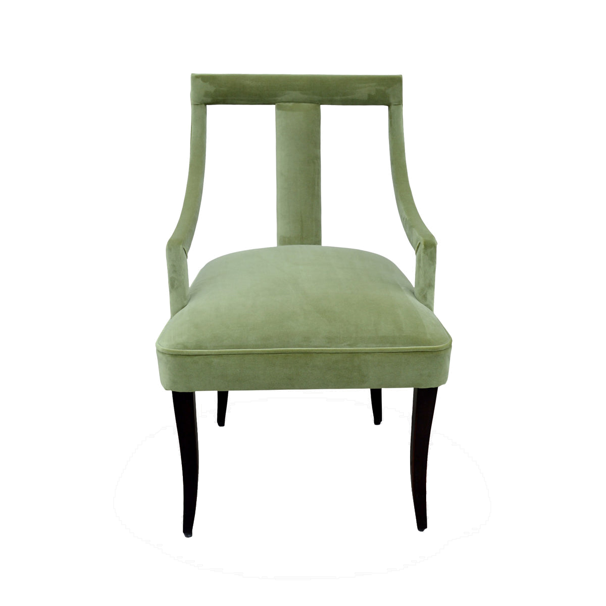 Arm Chair in Green Velvet