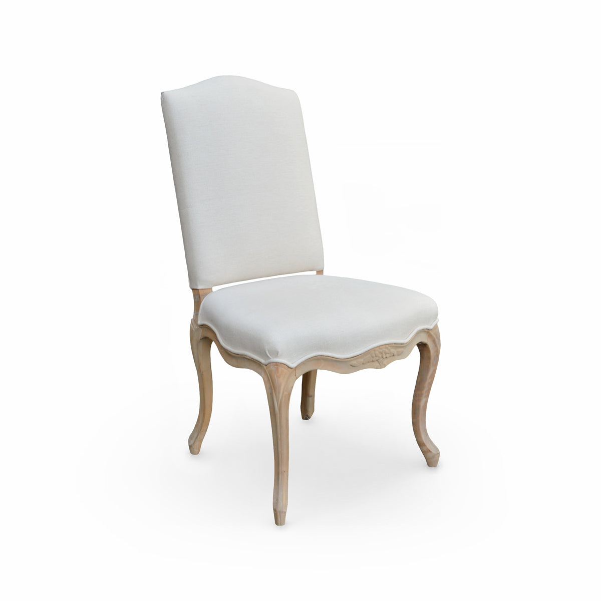 Cathy Dining Chair in Distressed Pine and Linen