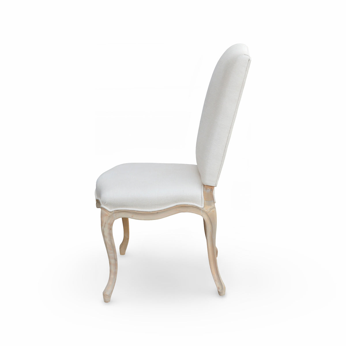 Cathy Dining Chair in Distressed Pine and Linen