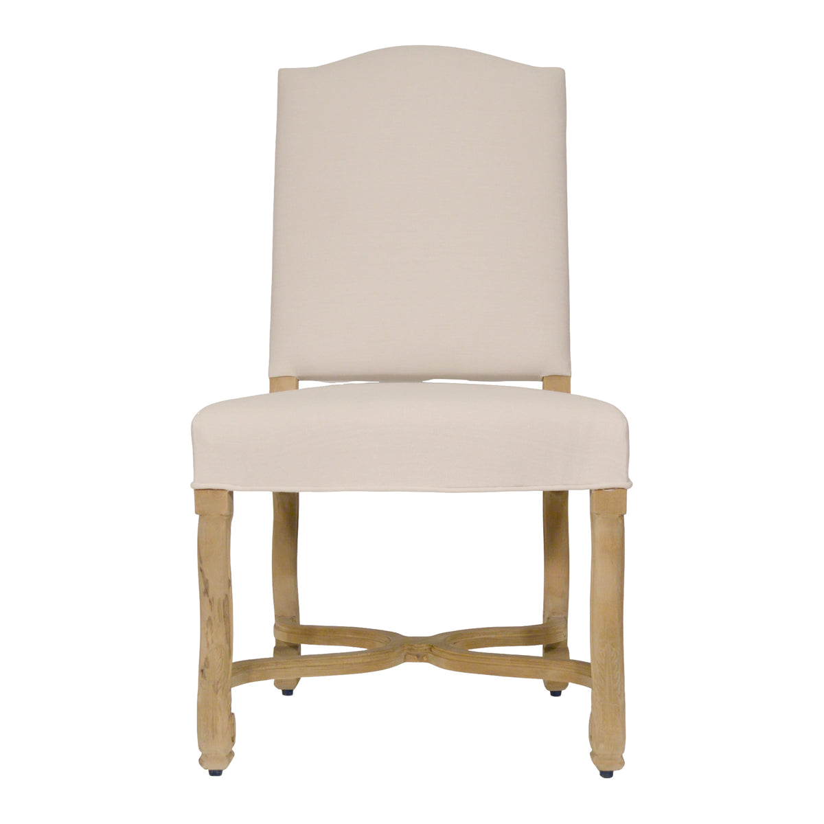 Fabiola Dining Chair Carved Oak/Linen