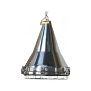 Small salvaged steel marine hanging light