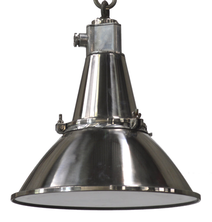 Steel Big Hanging Light, Domed