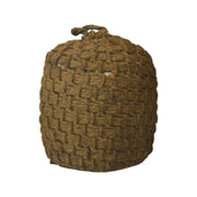 Compact sphere of thick hand-knotted rope with a top loop
