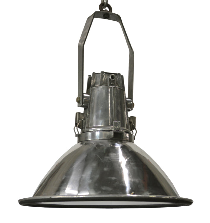 Salvaged industrial marine light with tapered long neck