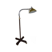 Vintage salvaged dentist light with tall adjustable stand