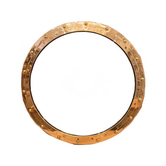 Brass Fixed Round Porthole Mirror