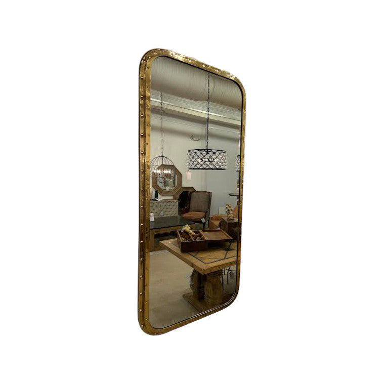 Large Brass Porthole Mirror