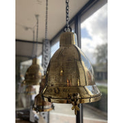 Salvaged cast brass marine hanging light