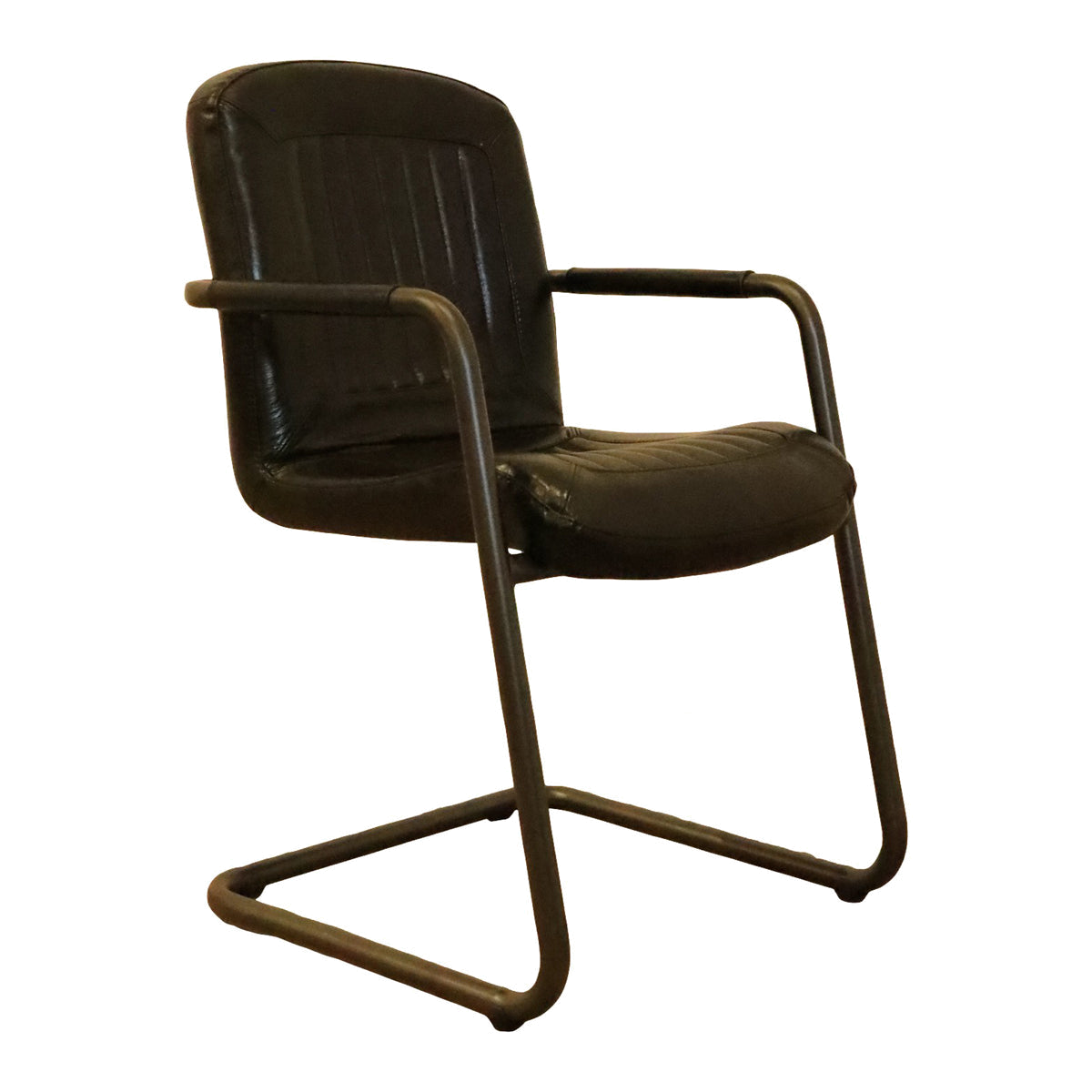 Tim Armchair in Black Leather