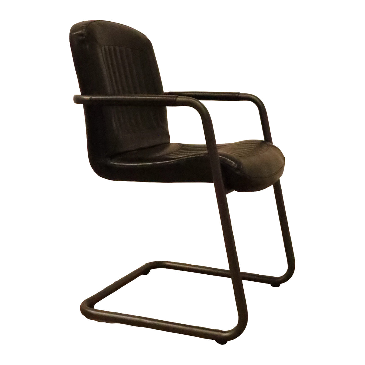 Tim Armchair in Black Leather