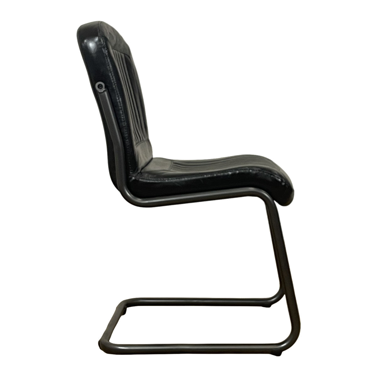 Tim Side Chair in Black Leather