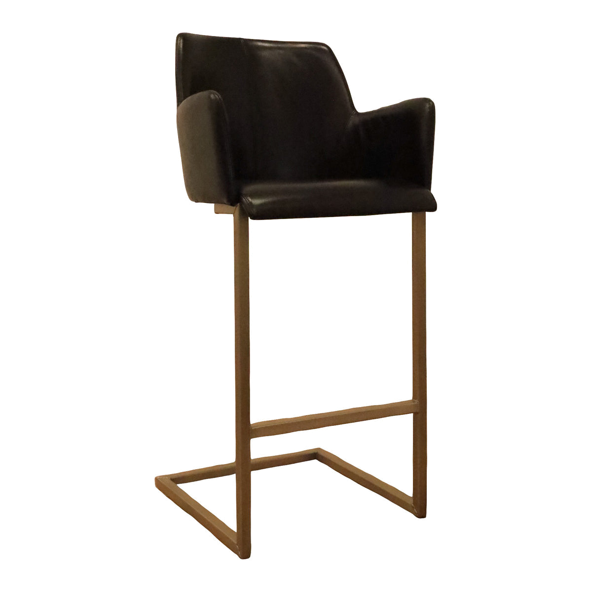 Steve Barstool in Black Leather
