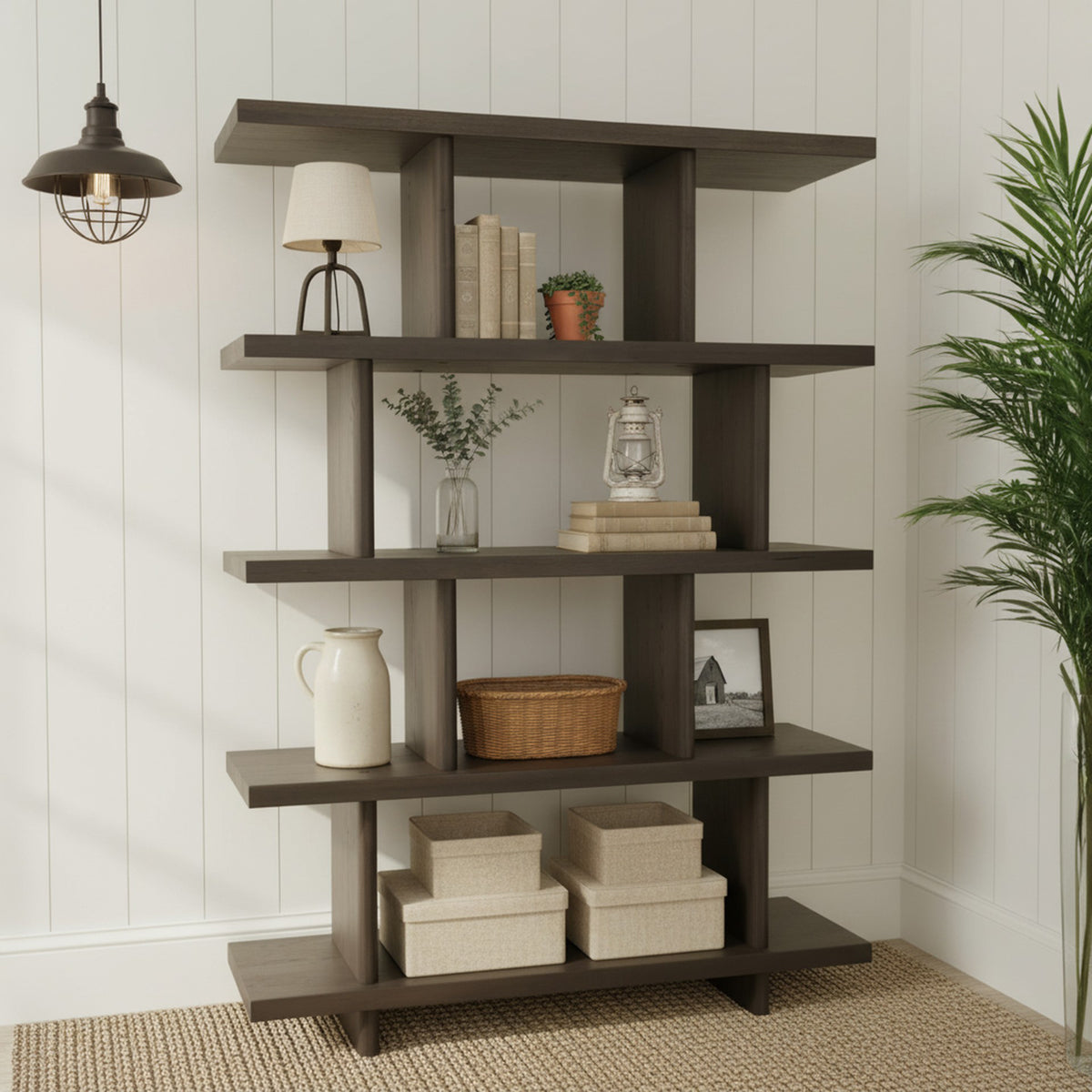 Valencia Bookcase in Black Oak