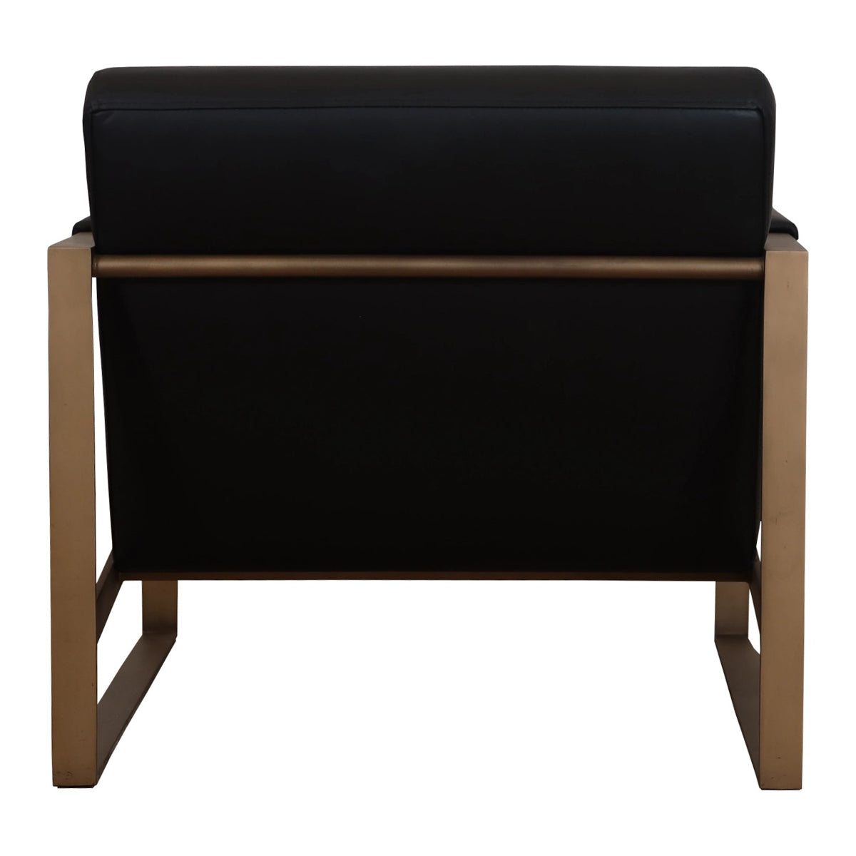 Ronson Club Chair in Matte Black Leather