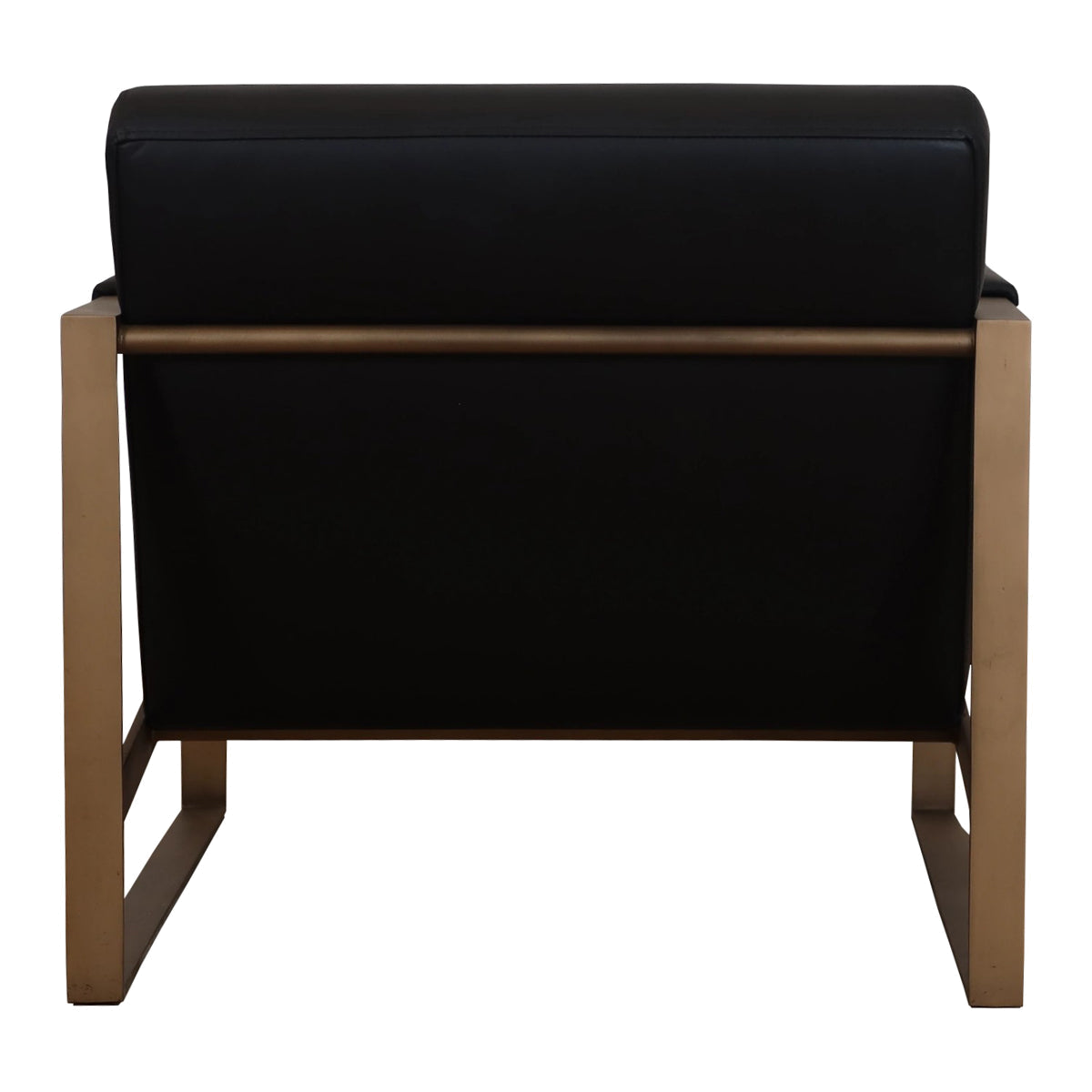 Ronson Club Chair Matte Black Leather