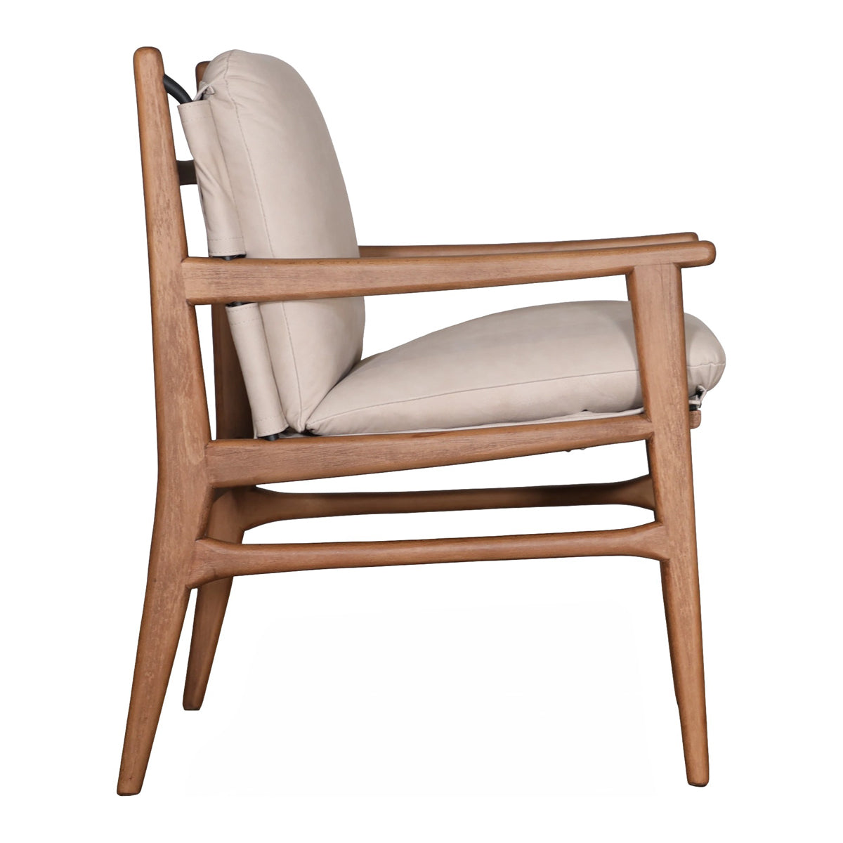 Dining arm chair with a birch frame and beige upholstery