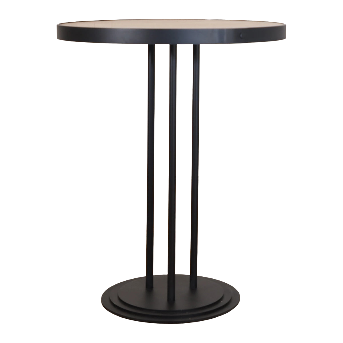 Round Bistro Table in Black/Honey Oak