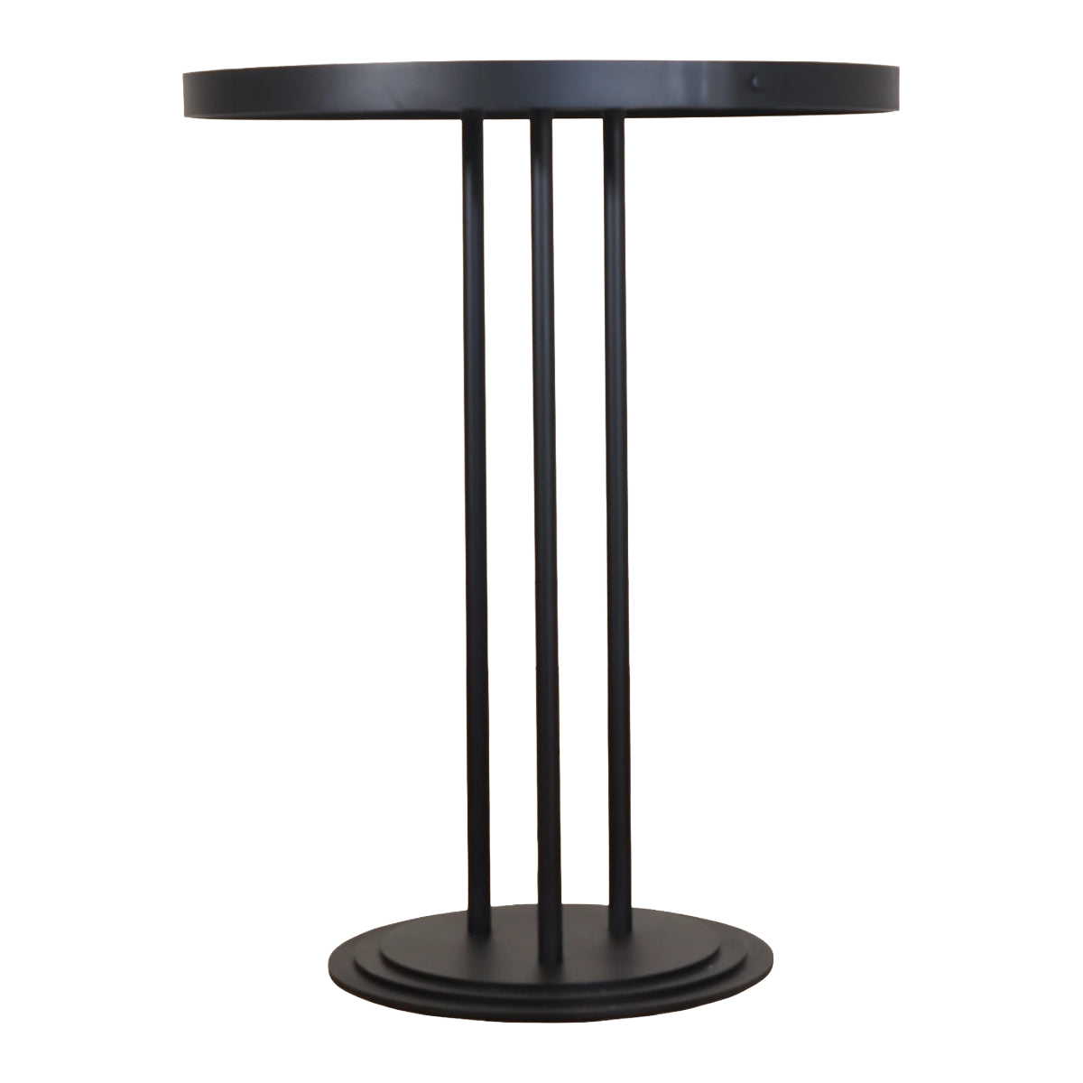 Round Bistro Table in Black/Honey Oak