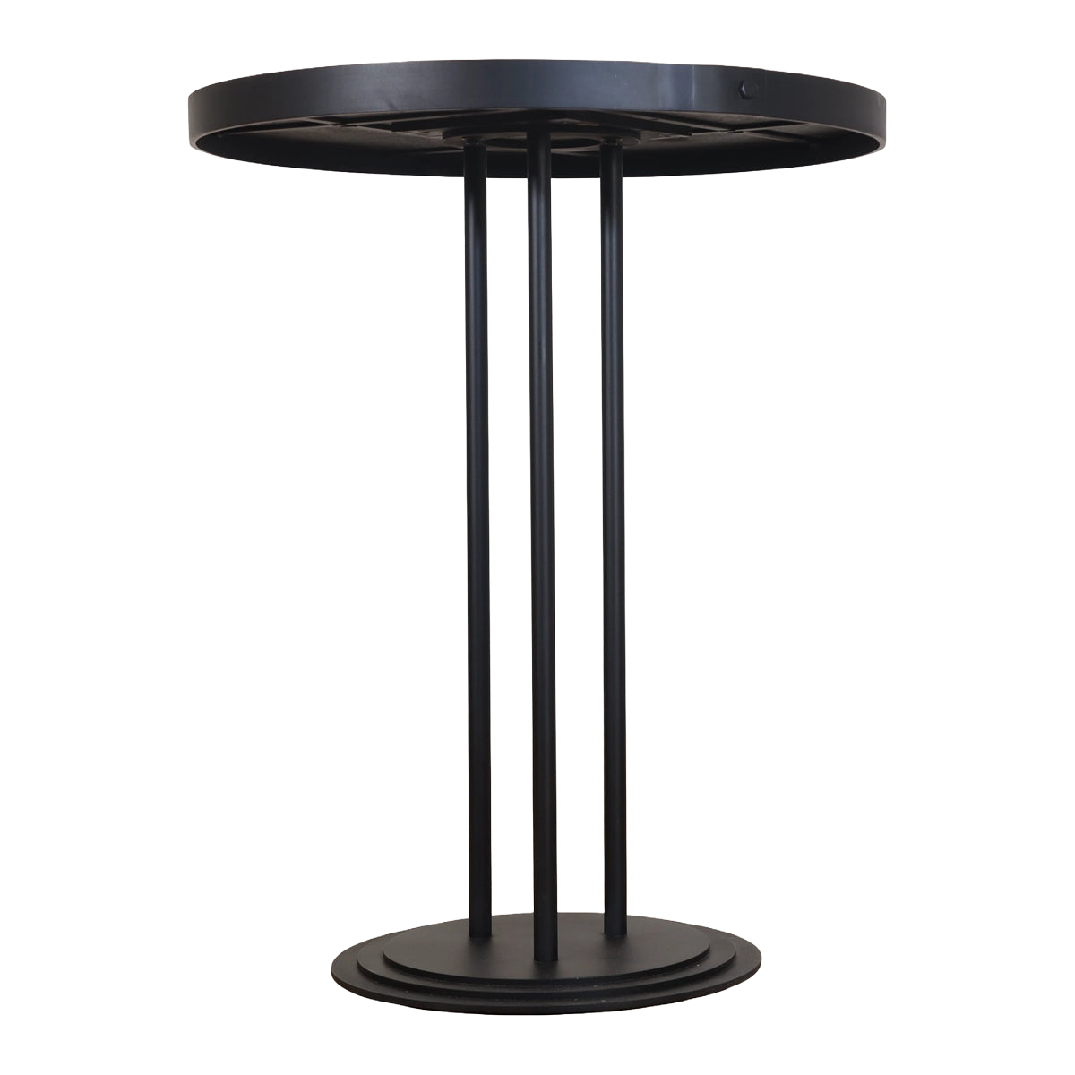 Round Bistro Table in Black/Honey Oak