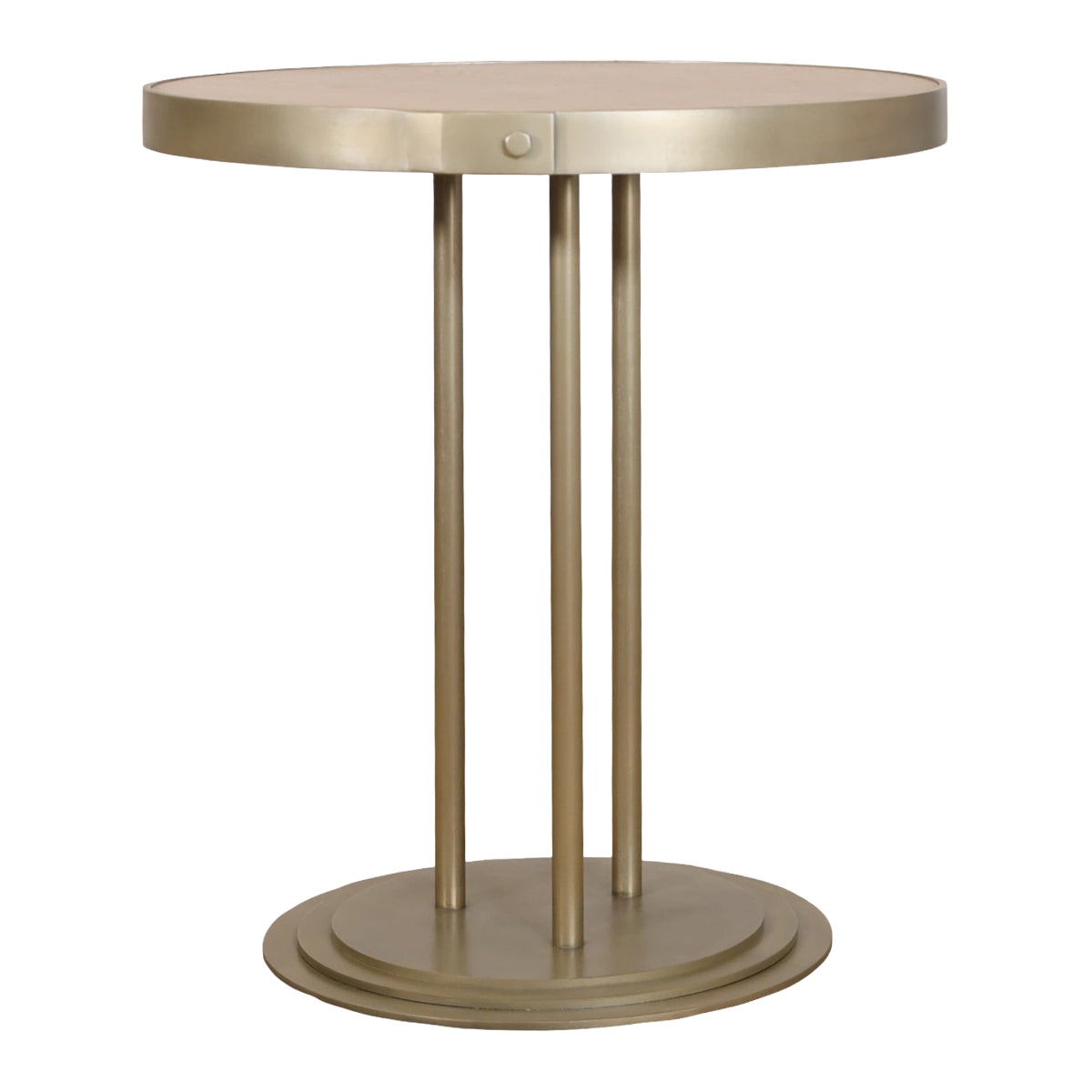 Round Bistro Table in Antique Brass