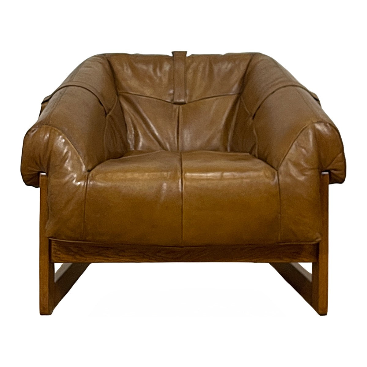 Bruce Armchair in Light Brown Leather