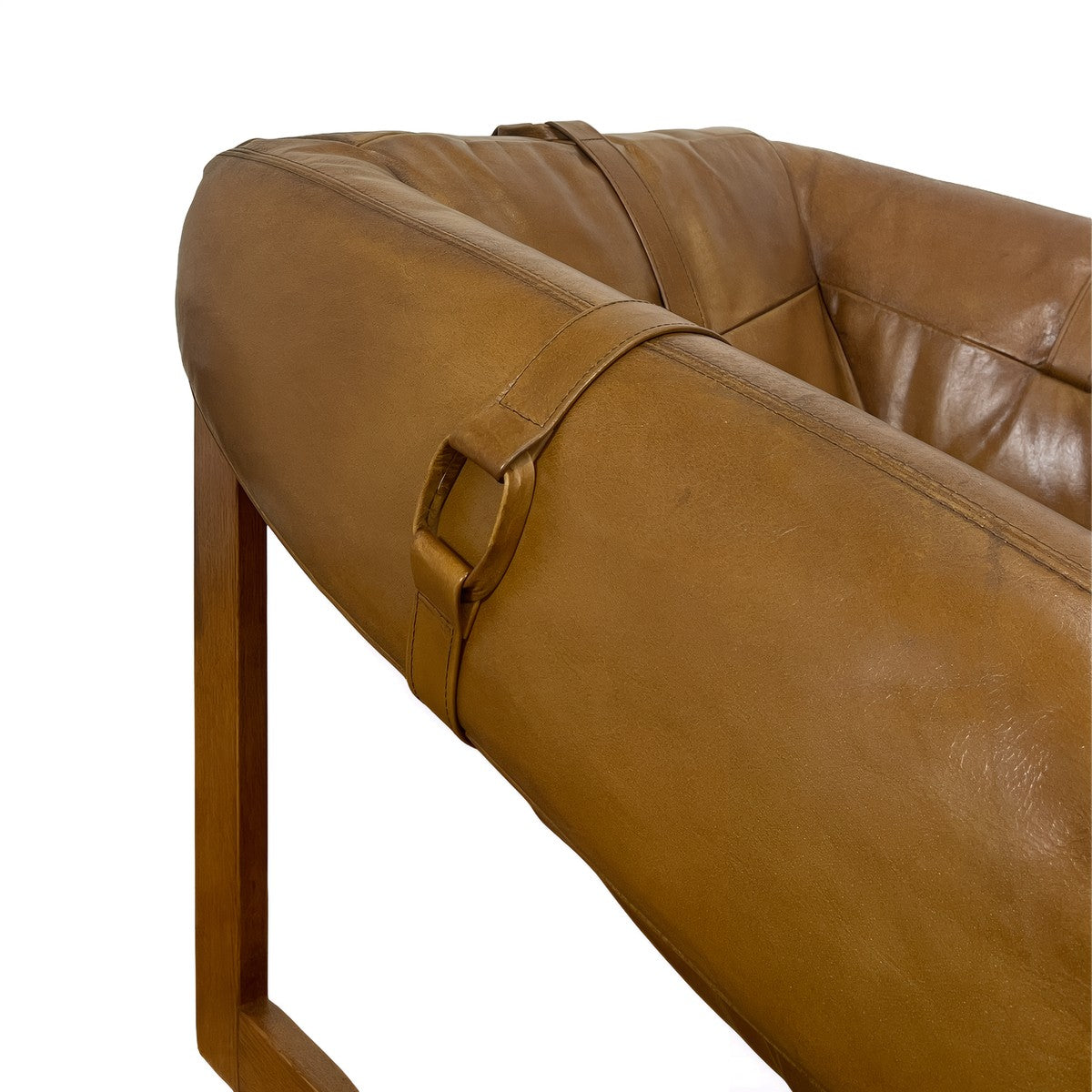 Bruce Armchair in Light Brown Leather
