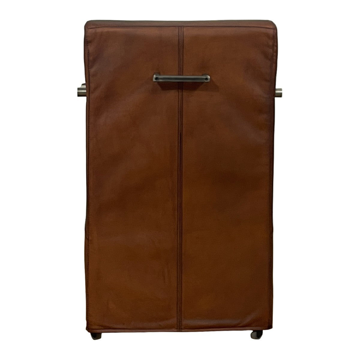 Bock Chair with Metal Arms in Light Brown Leather