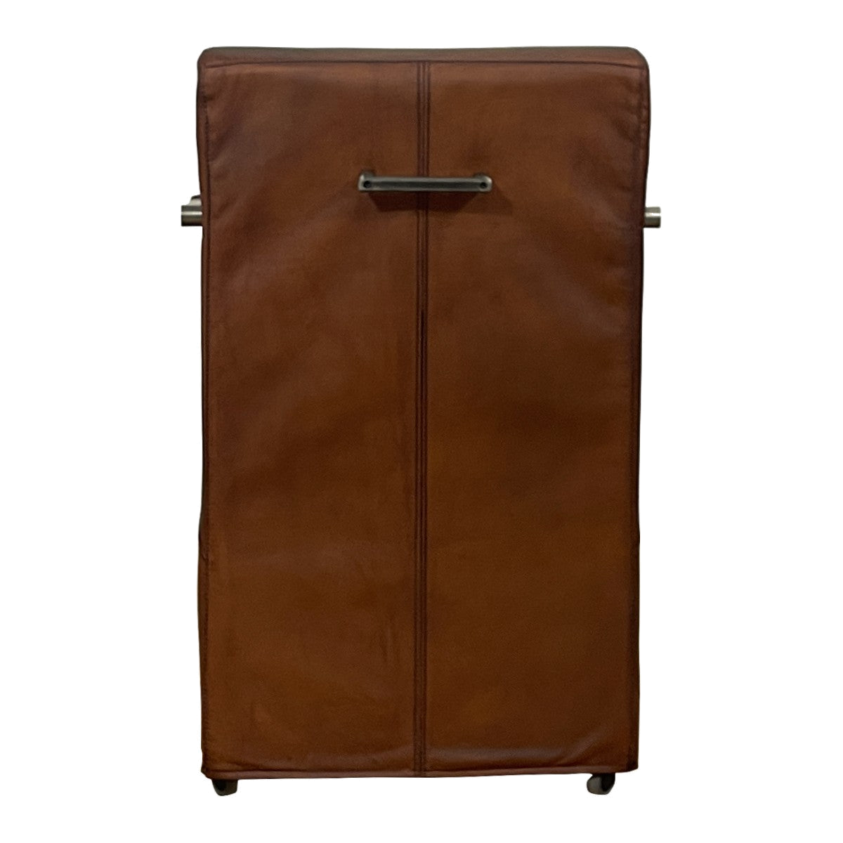 Bock Chair Metal Arms Lt Brown Leather