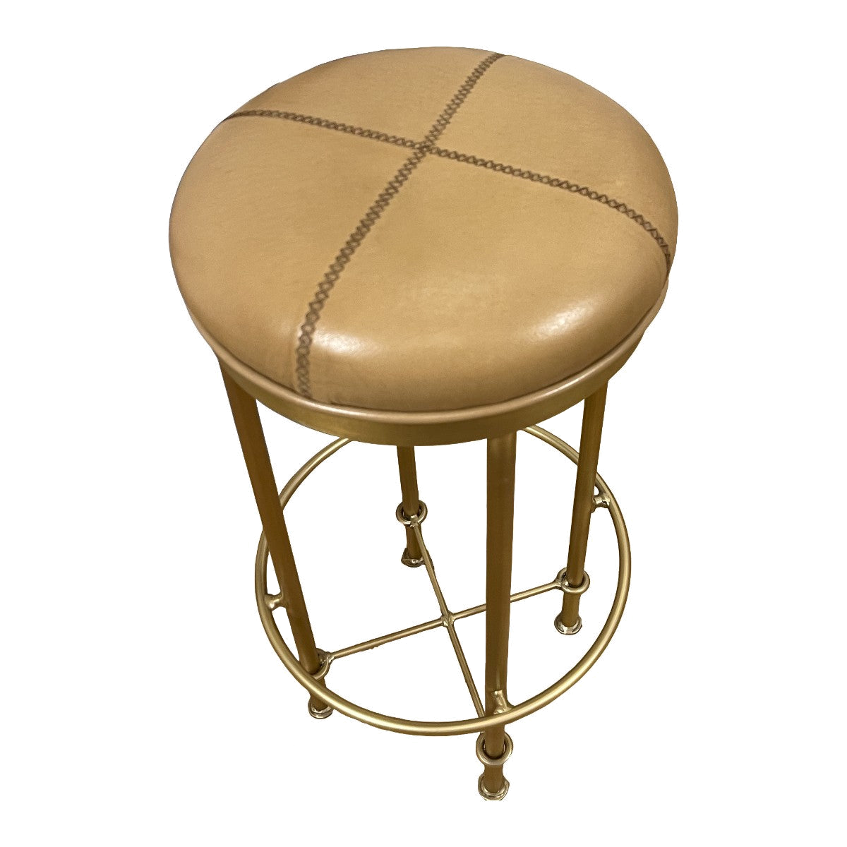 Evan Barstool in Old Gold/Camel Leather