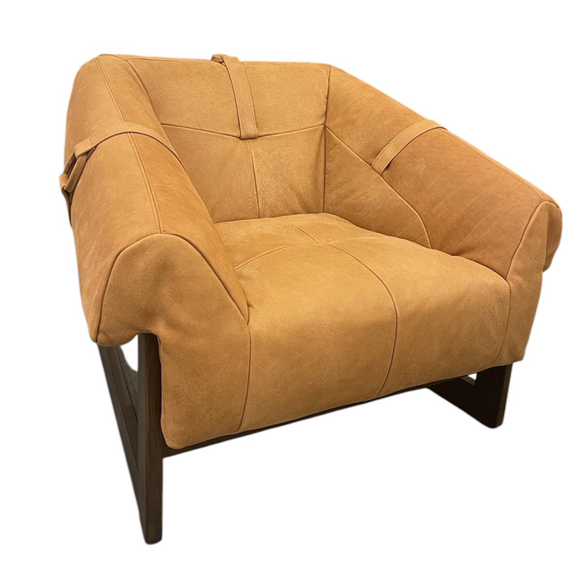 Bruce Club Chair in Sierra Cognac Suade