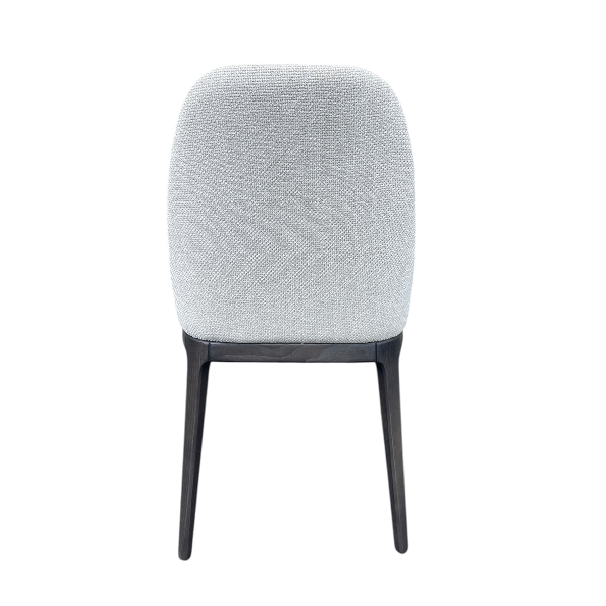 Compact side chair in natural upholstery on a birch frame