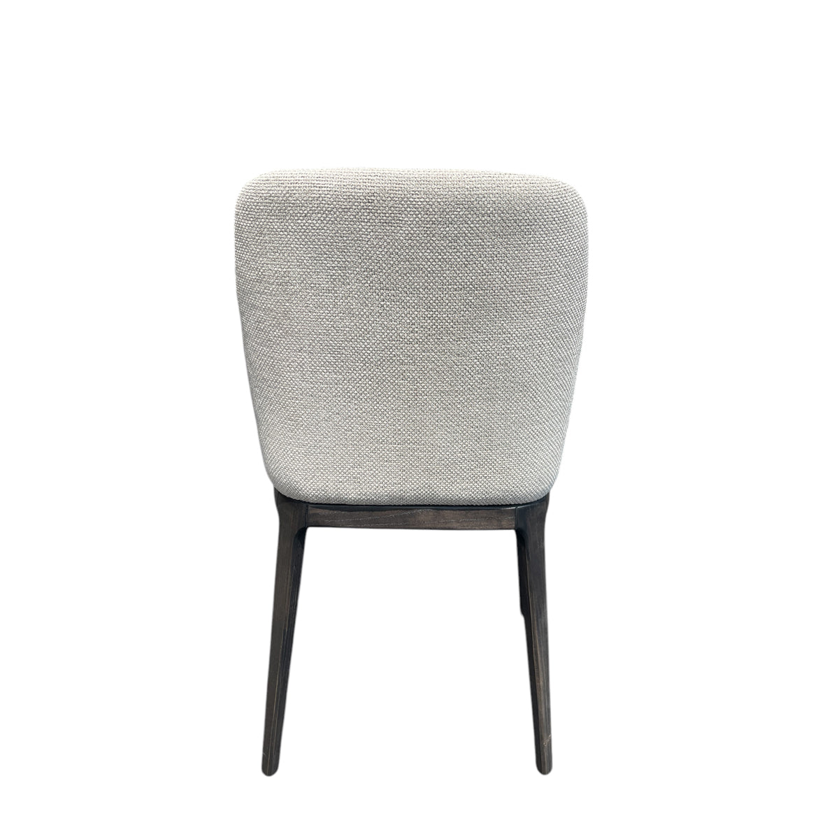 Compact dining armchair in natural upholstery with arms on a birch frame