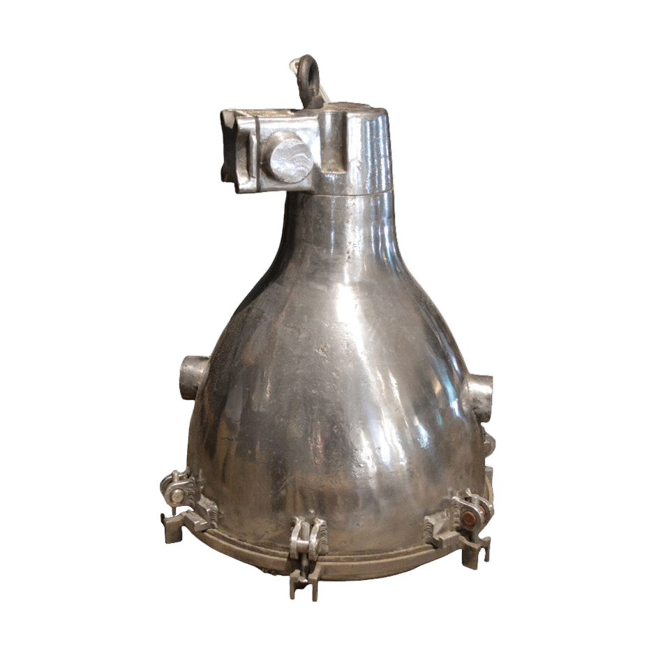 Alum Pendant with Cast Grill