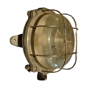 Alum Round Bulkhead Light - Iron Cage