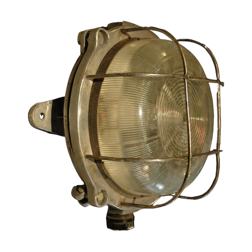 Alum Round Bulkhead Light - Iron Cage
