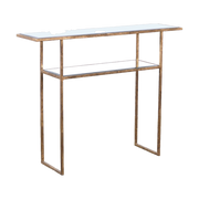 Ambert Console Antique Mirror Gold Frame