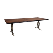 Anderson Dining Table w/ Brass Inlay