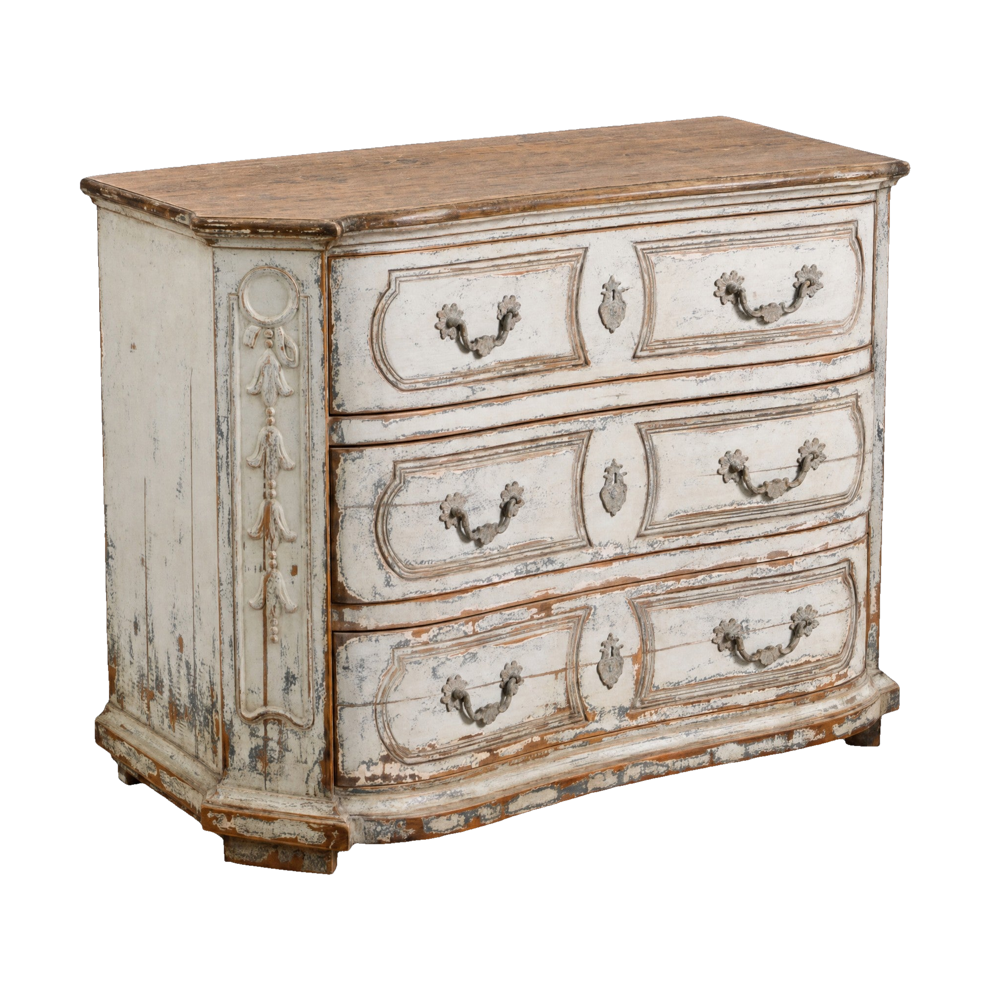Antique Chest in Distressed Walnut