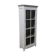 Antique White Cabinet with Glass Doors