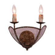 Arez Double Wall Sconce in Antique Rust