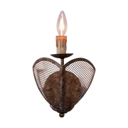 Arez Single Wall Sconce in Antique Rust