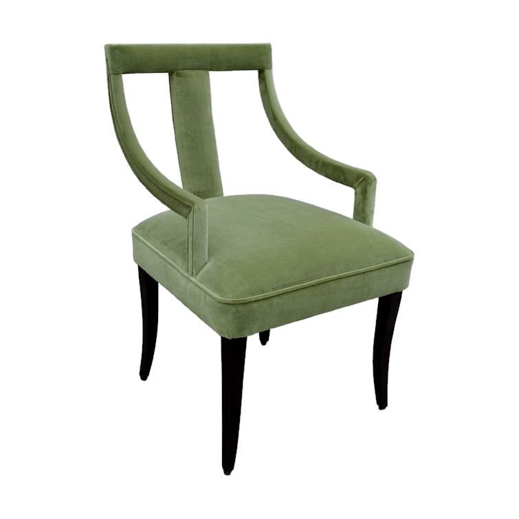 Arm Chair in Green Velvet