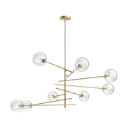 Barley Chandelier in Brass