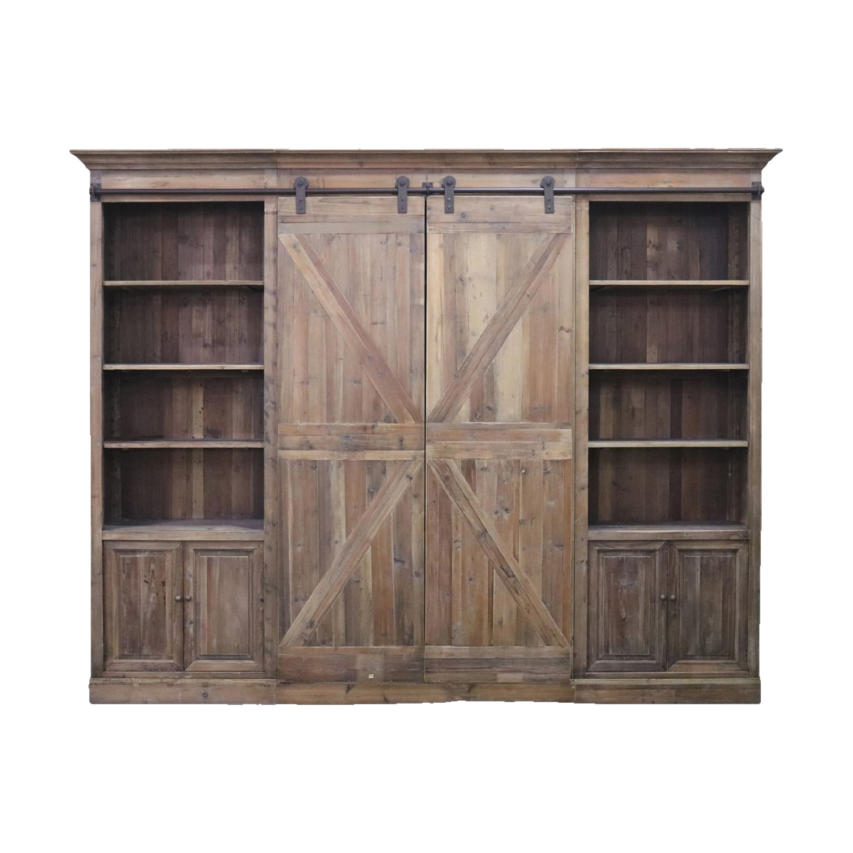 Barn Door Entertainment Cabinet in Pine