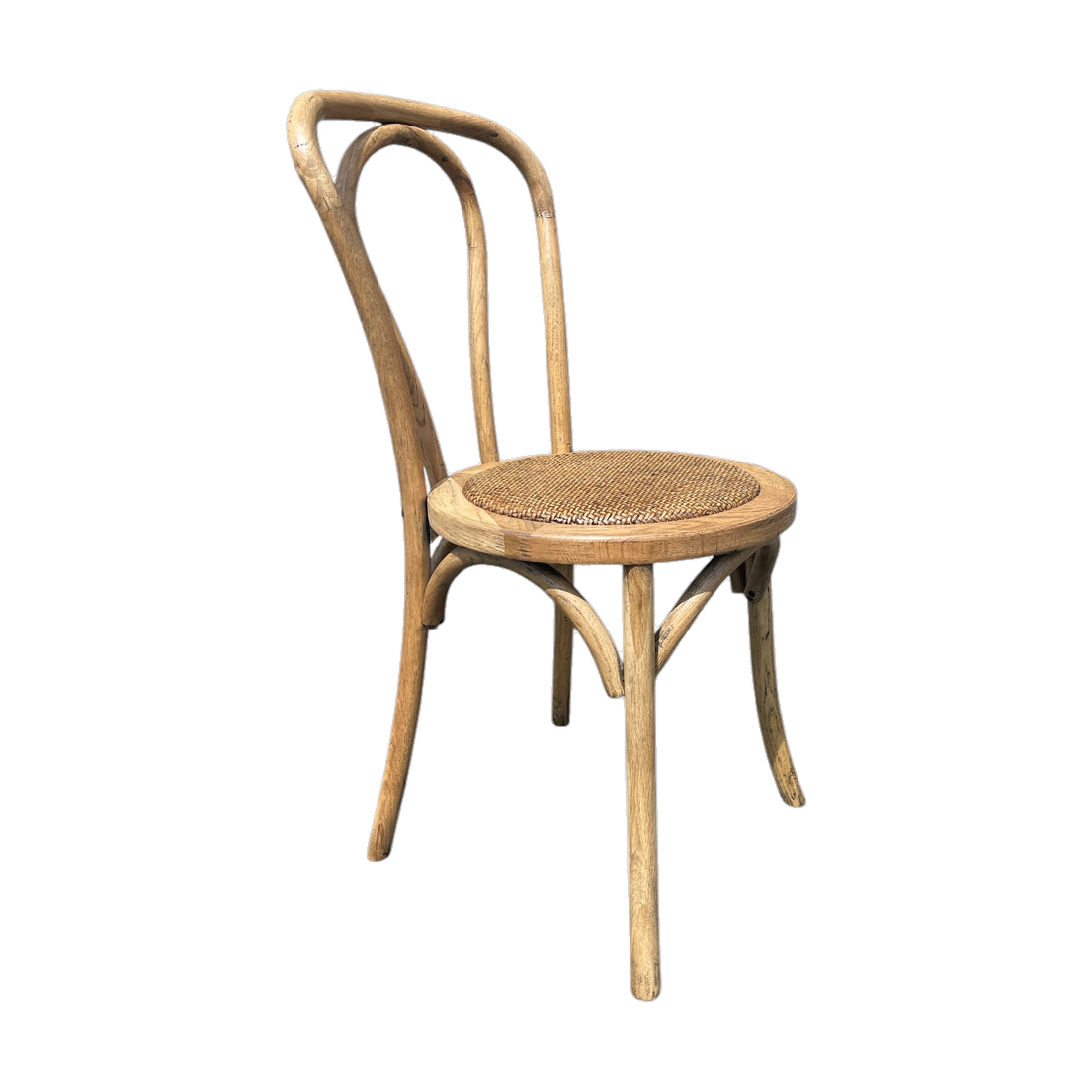 Bistro Chair with Woven Seat in Oak